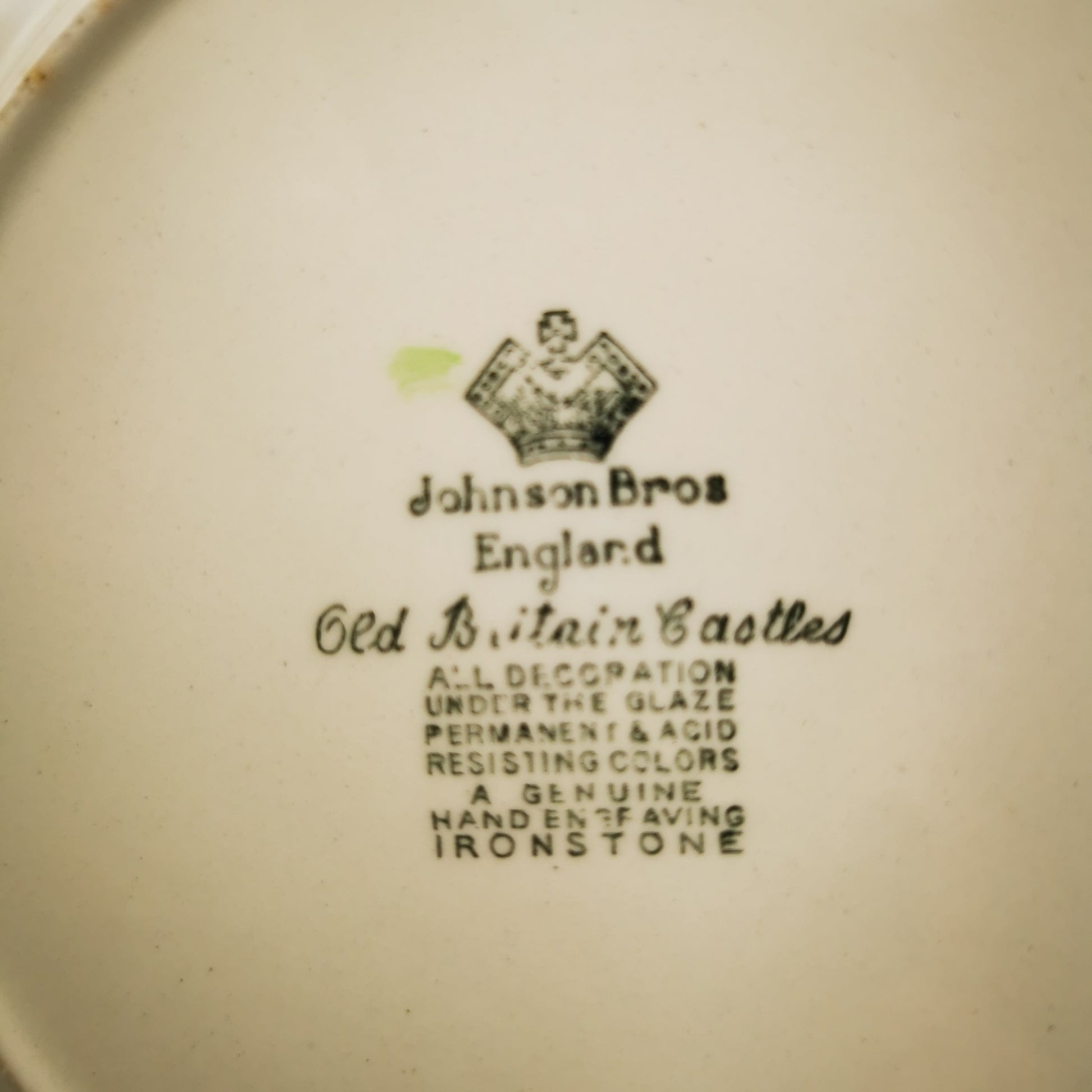 Johnson-Brothers-Brown-and-White-China-Old-Britain-Castles-Chatsworth-Dessert-Plate