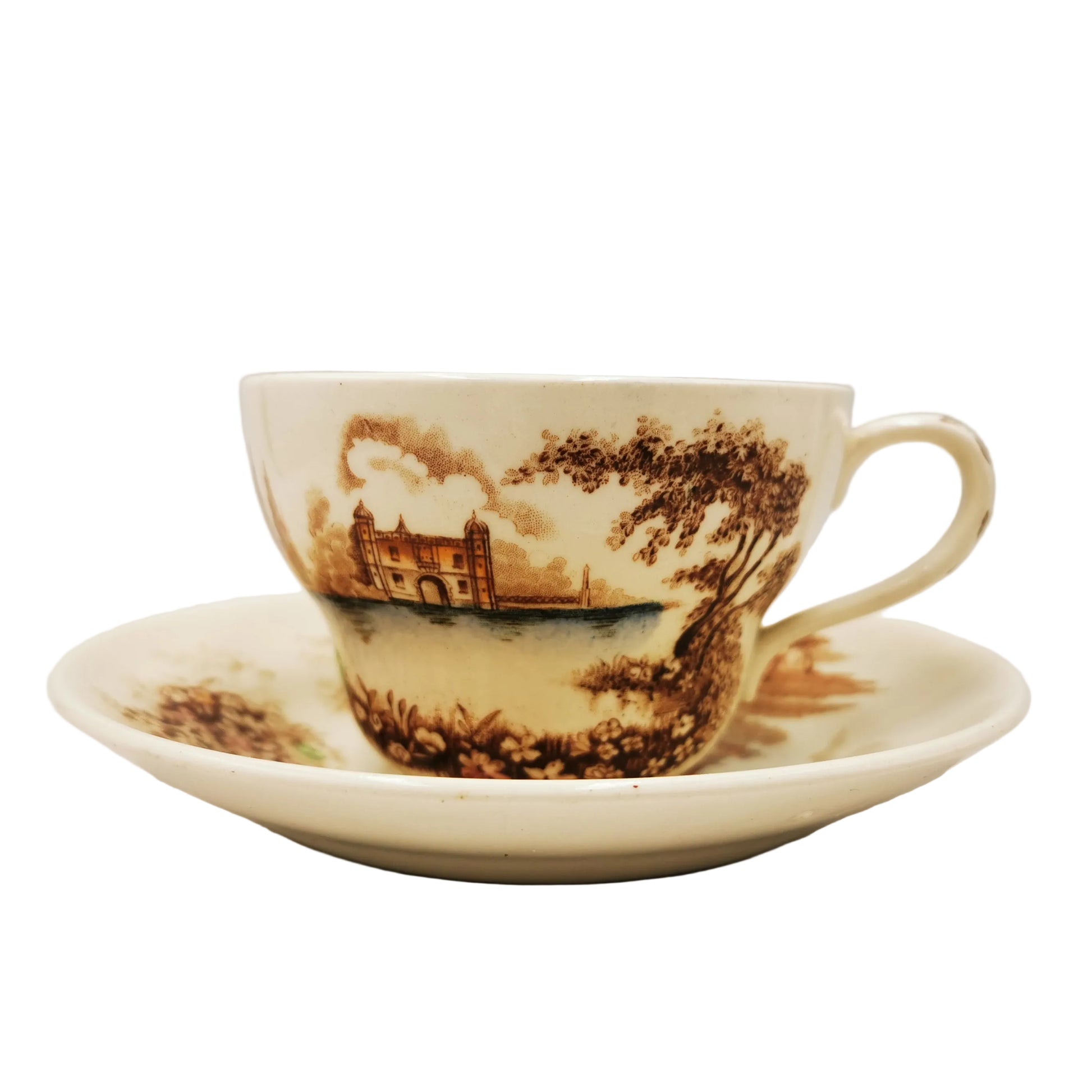 Johnson Brothers Castle on the Lake China Breakfast Cup and Saucer