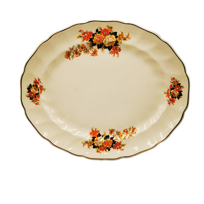 Johnson Brothers China Old Chelsea Autumn Flowers 13.75-inch Platter