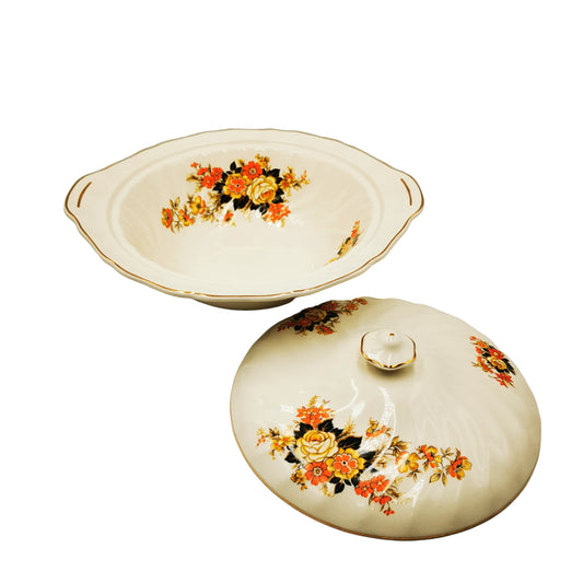 Johnson Brothers China Old Chelsea Autumn Flowers Round Lidded Tureen