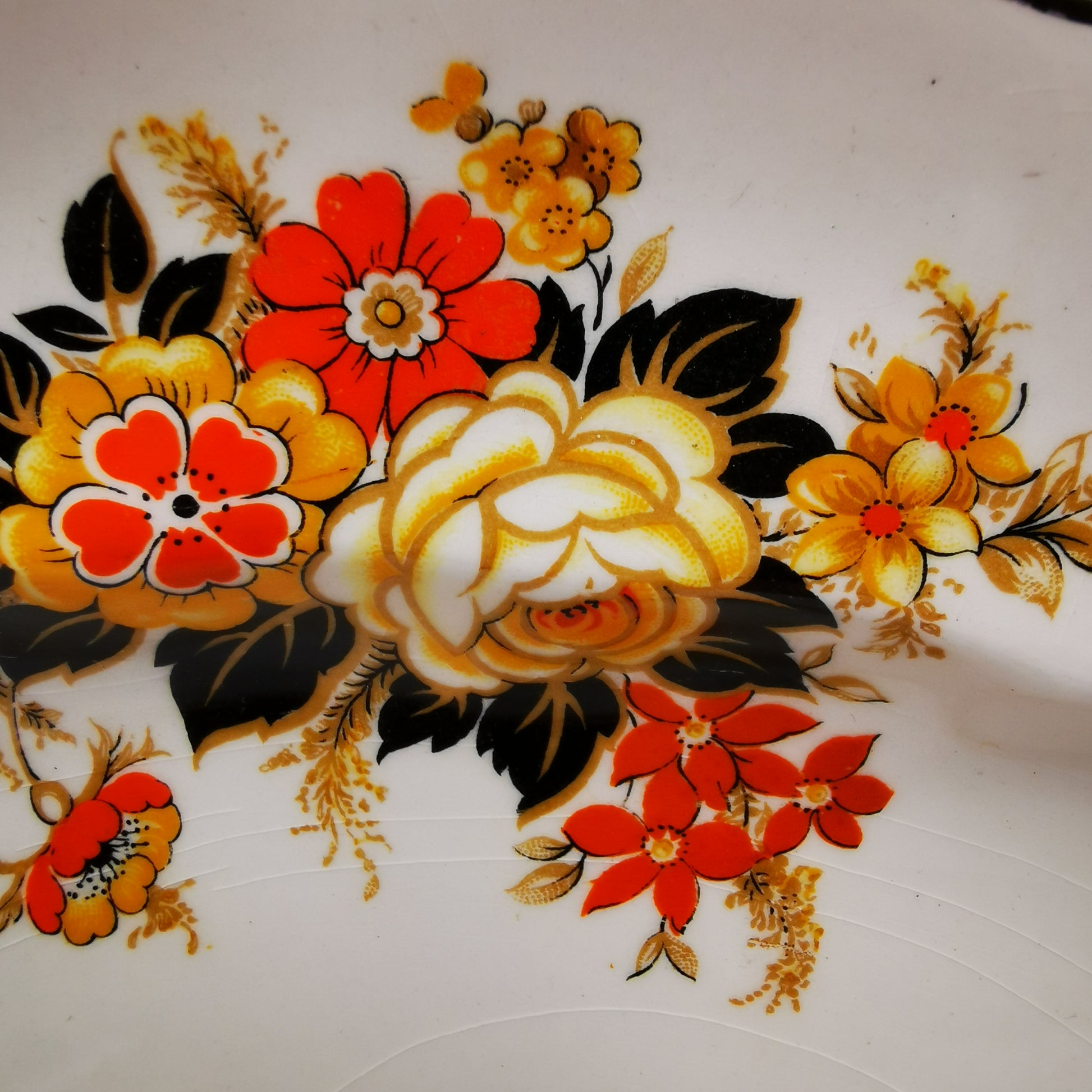 Johnson Brothers China Old Chelsea Autumn Flowers 13.75-inch Platter