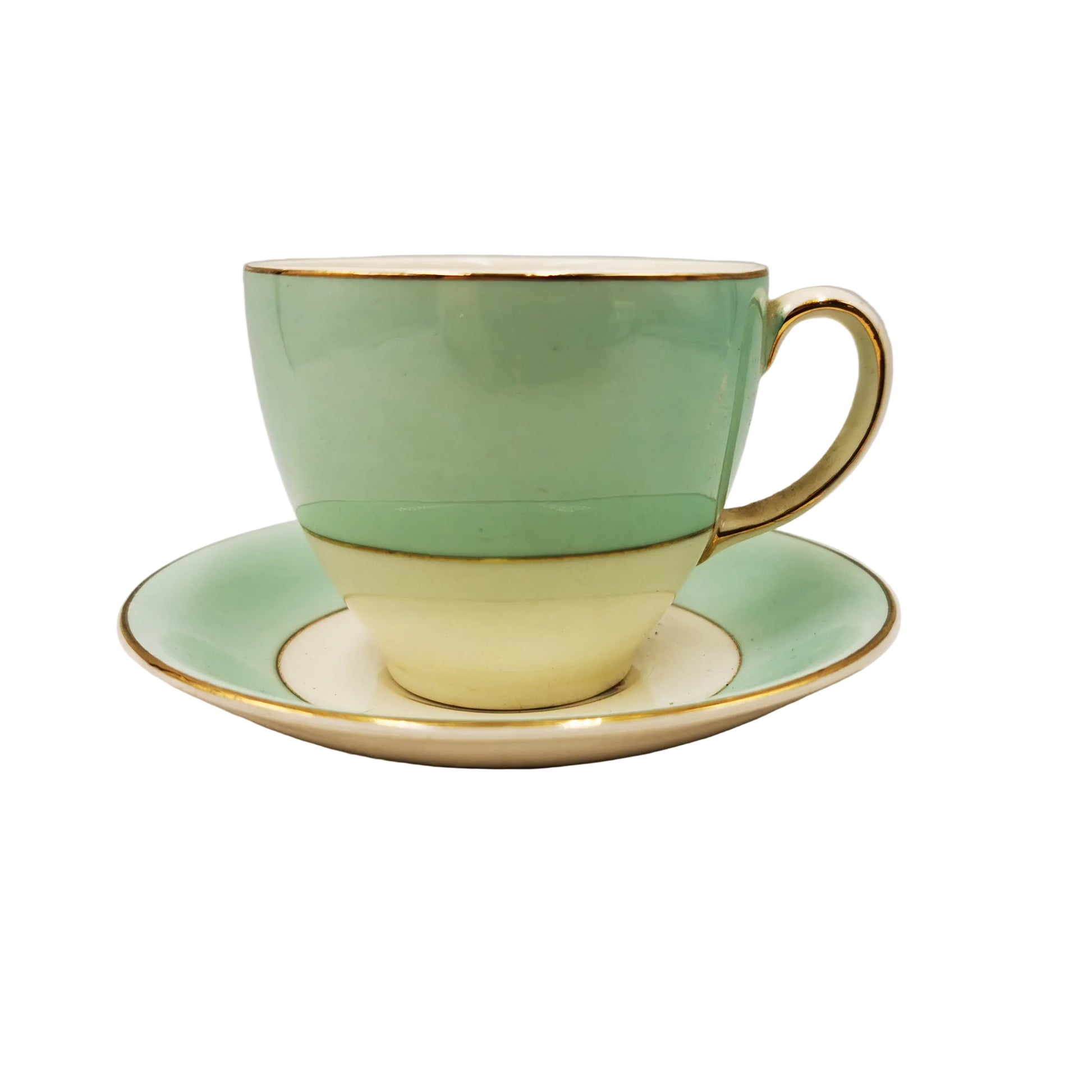 Johnson Brothers China Pareek Pistachio Snow White Demitasse Coffee Cup and Saucer