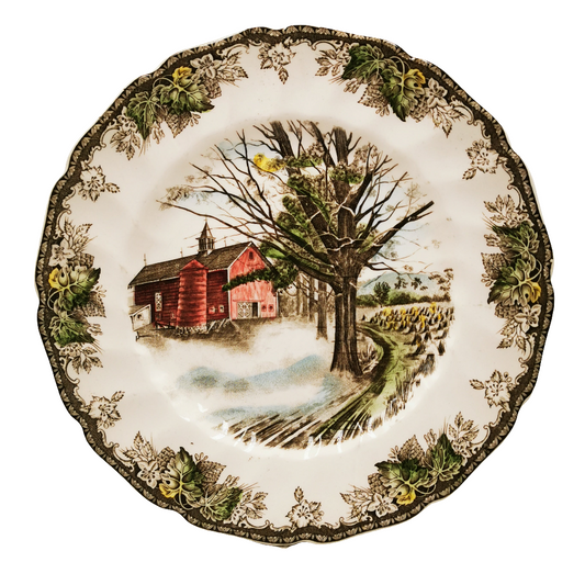 Johnson Brothers China The Friendly Village Autumn Mist 10.75-inch Dinner Plate