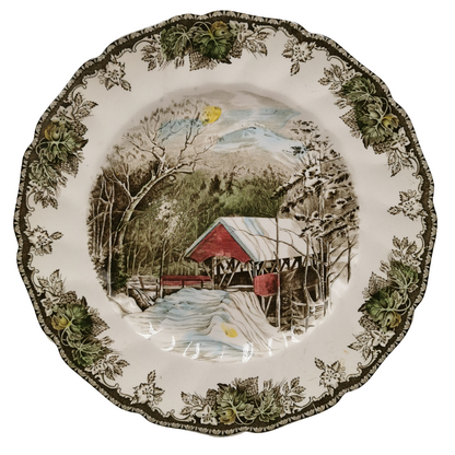 Johnson Brothers China The Friendly Village The Covered Bridge 10.75-inch Dinner Plate