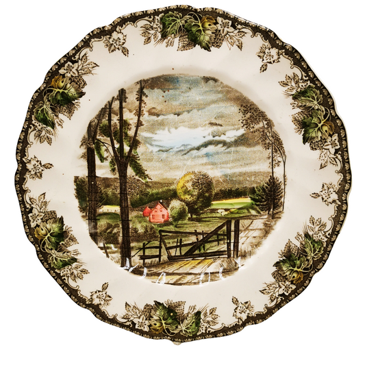 Johnson Brothers China The Friendly Village The Hayfield 10.75-inch Dinner Plate