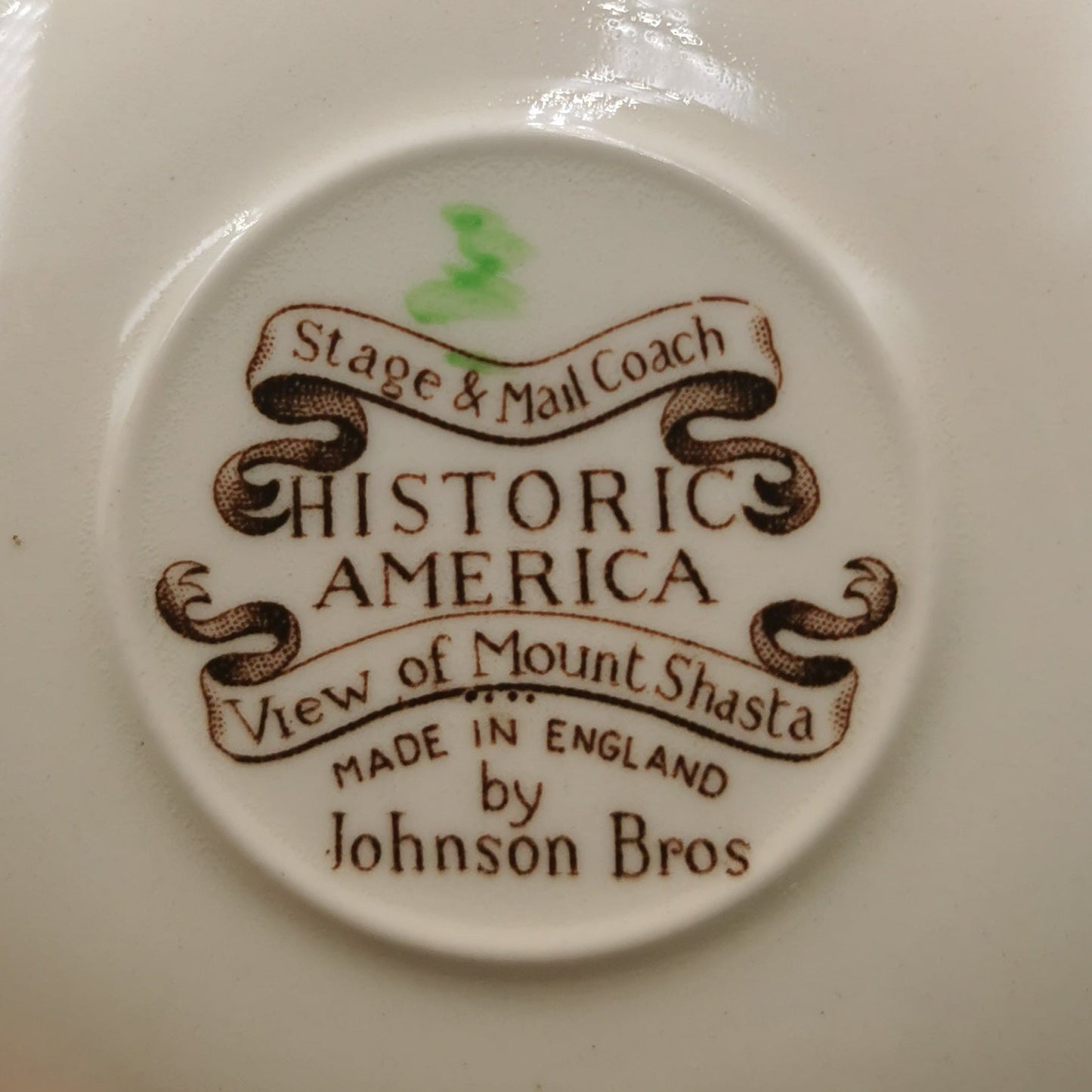 Johnson Bros China Historic America Stage & Mail Coach Saucer