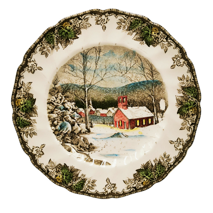 Johnson Brothers China The Friendly Village The School House 10.75-inch Dinner Plate