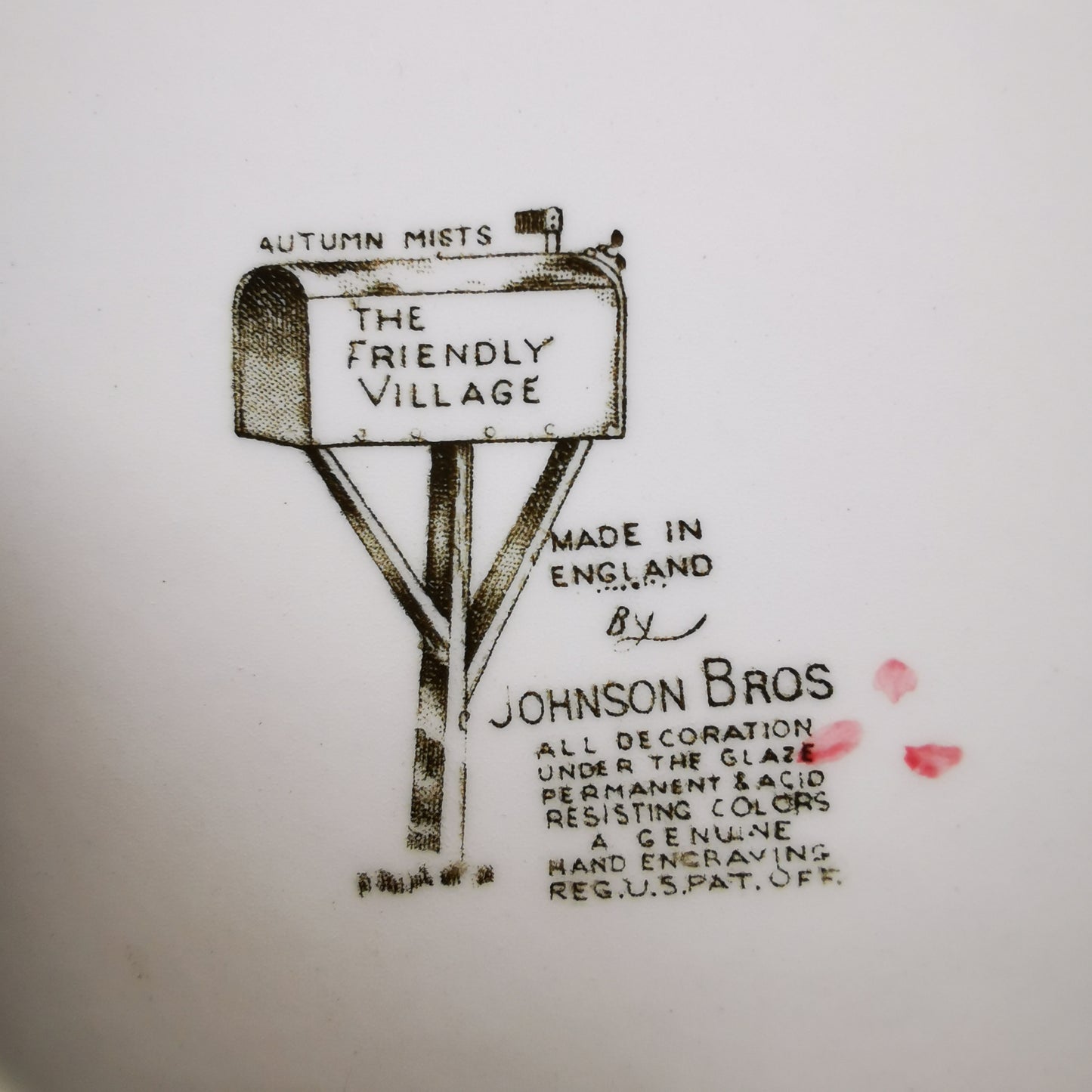 Johnson Brothers China The Friendly Village Autumn Mist 10.75-inch Dinner Plate