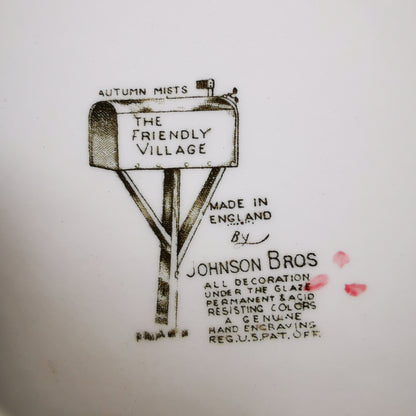 Johnson Brothers China The Friendly Village Autumn Mist 10.75-inch Dinner Plate