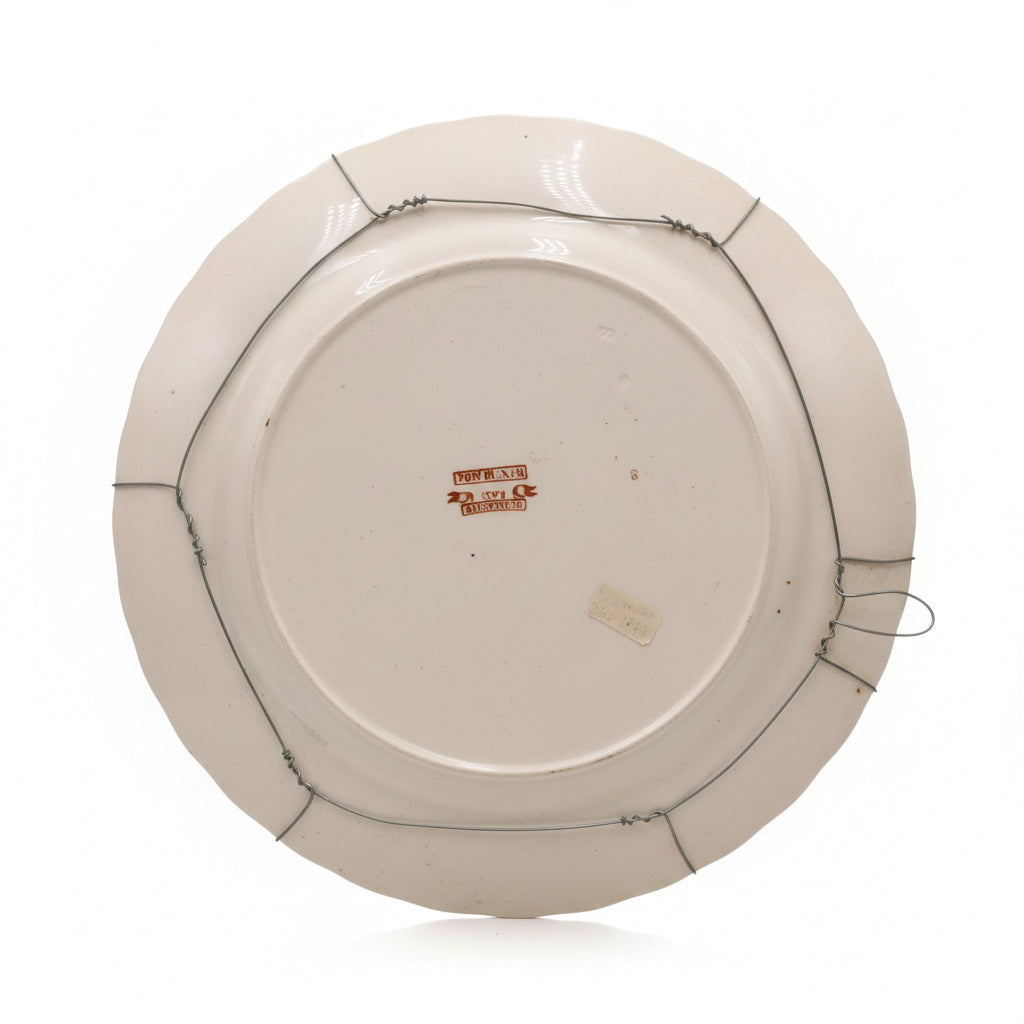 Keeling-Co-Antique-Gloucester-Brown-_-White-Dinner-Plate-c1889