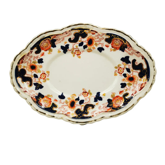 Antique Keeling & Co Tokio Full Colour Pattern 1405 Sauce Platter