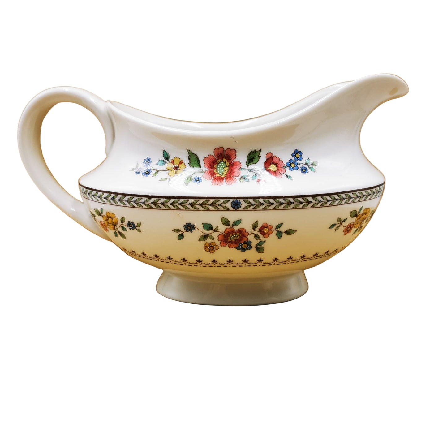Royal Doulton China Kingswood TC1115 Sheraton Shape Gravy Boat Set