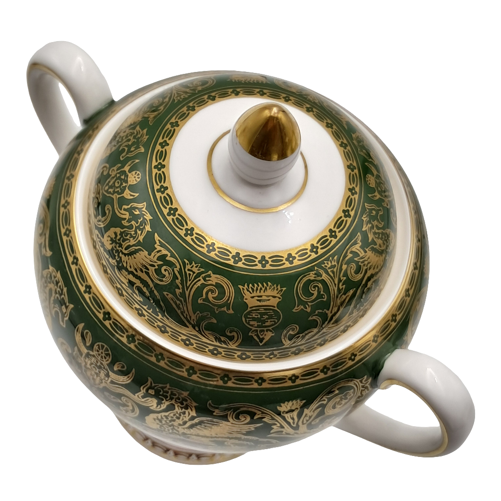 Lid view of Wegwood Florentine Sugar pot