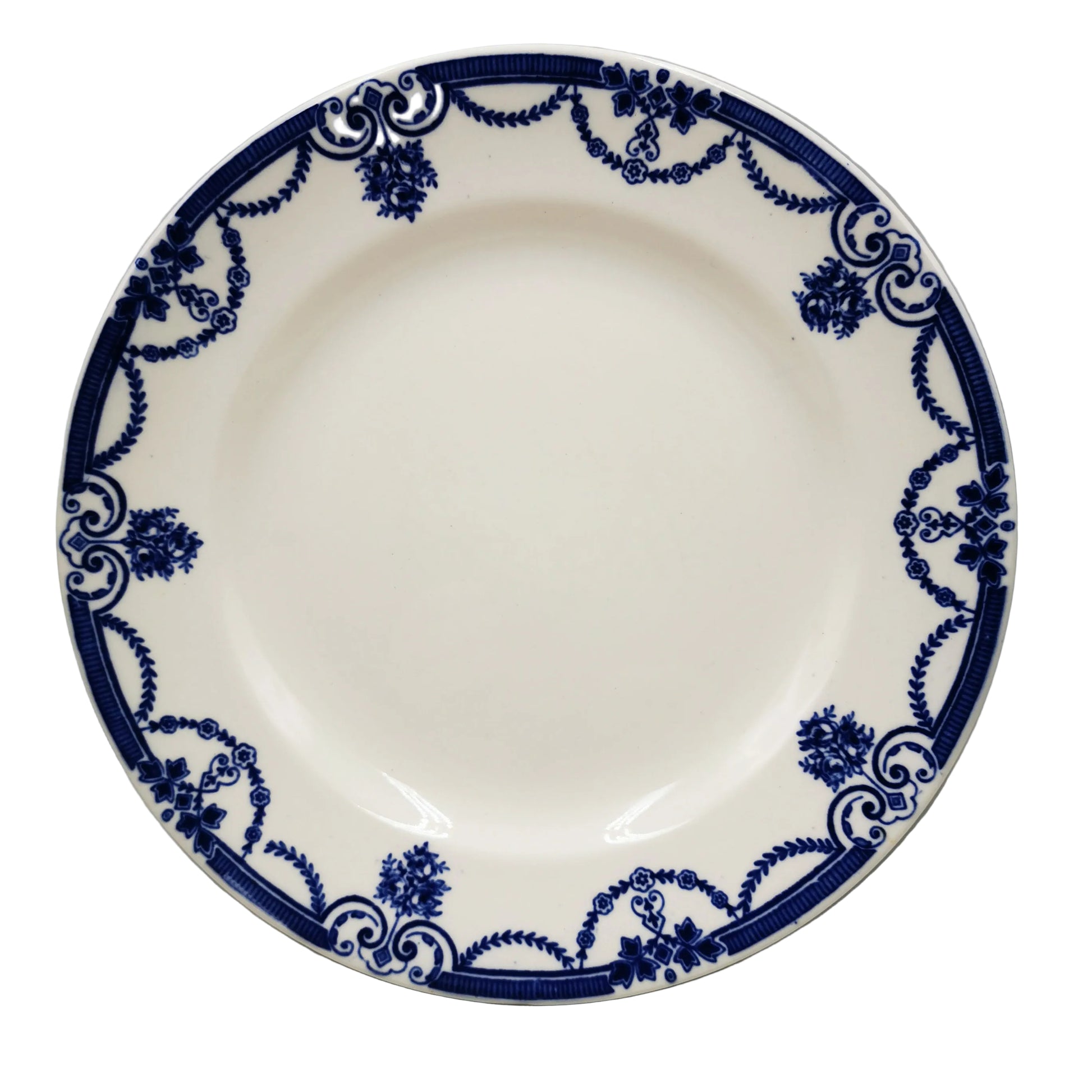 Losol Ware Keeling and Co Evesham Blue and White China Dessert Plate