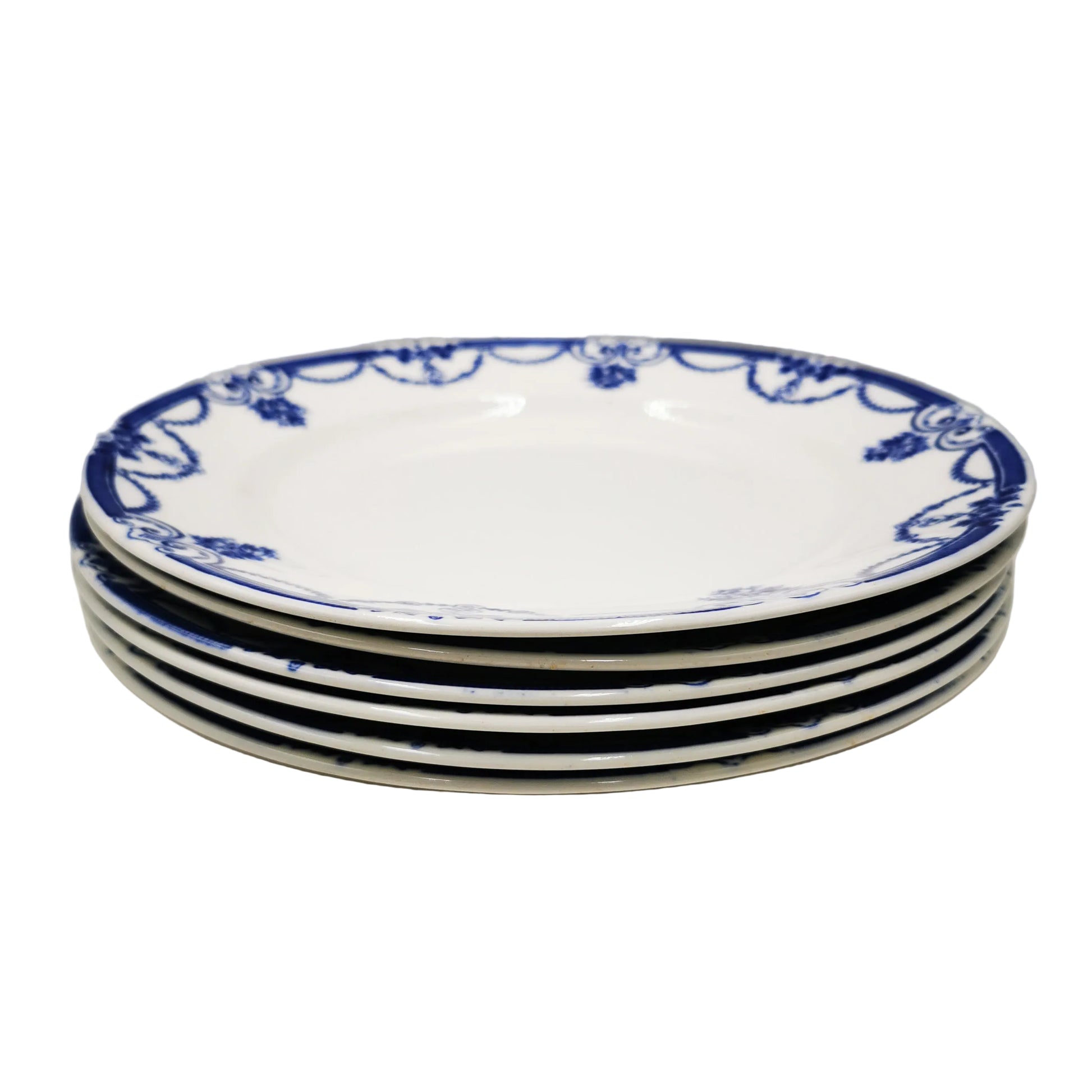 Losol-Ware-Keeling-and-Co-Evesham-Blue-and-White-China-Dessert-Plate