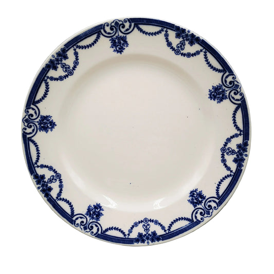 Losol Ware Keeling and Co Evesham Blue and White China Dinner Plate