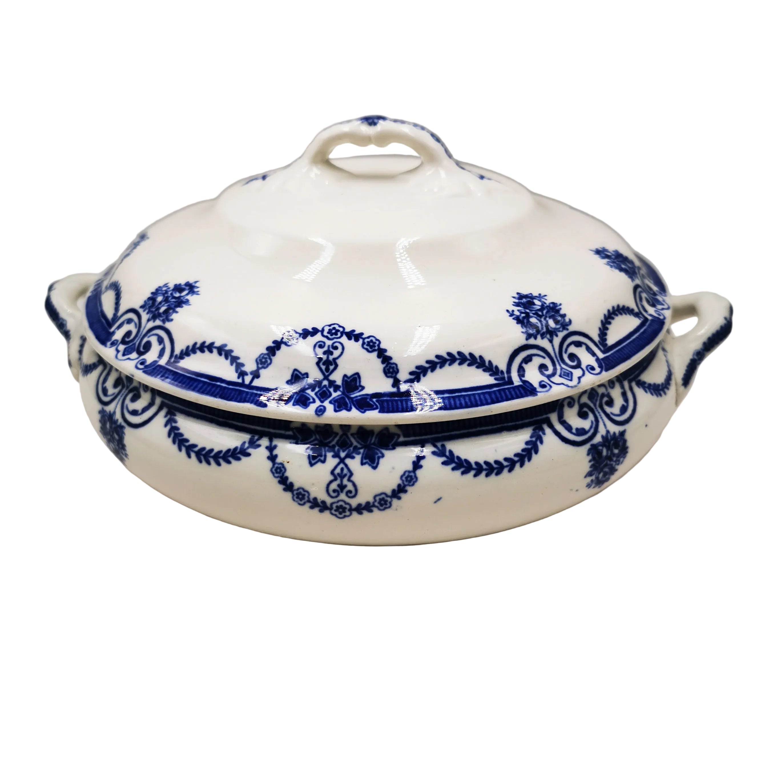 Losol Ware Keeling and Co Evesham Blue and White China Lidded Tureen ...