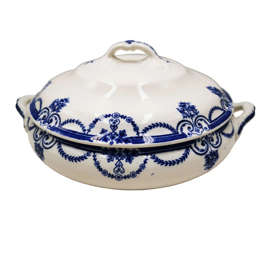 Losol-Ware-Keeling-and-Co-Evesham-Blue-and-White-China-Lidded-Tureen