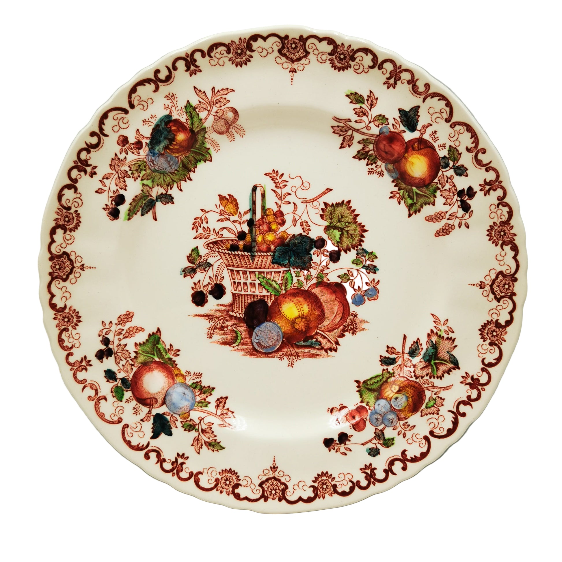 Mason's Fruit Basket Patent Ironstone China Dessert Plate