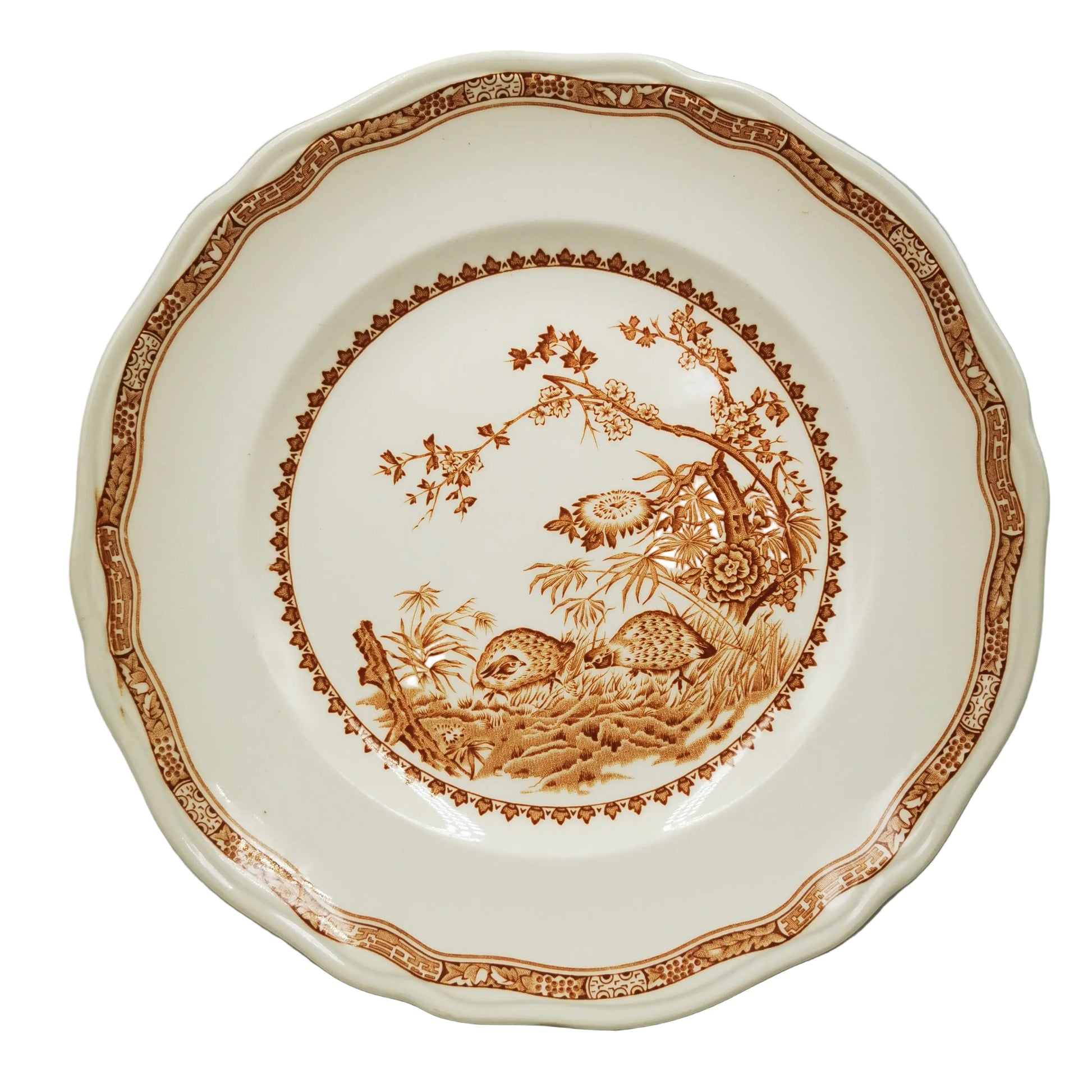 Masons Brown Quail Ironstone China Dinner Plate