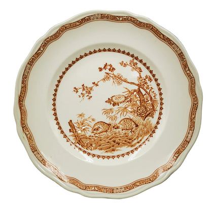 Masons Brown Quail Ironstone China Dinner Plate