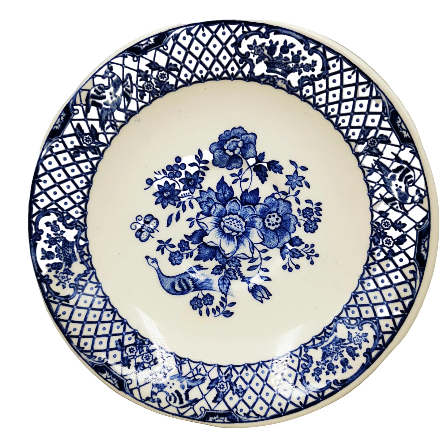 Masons-Ironstone-Blue- &-White-Stratford-China-Teacup-Saucer