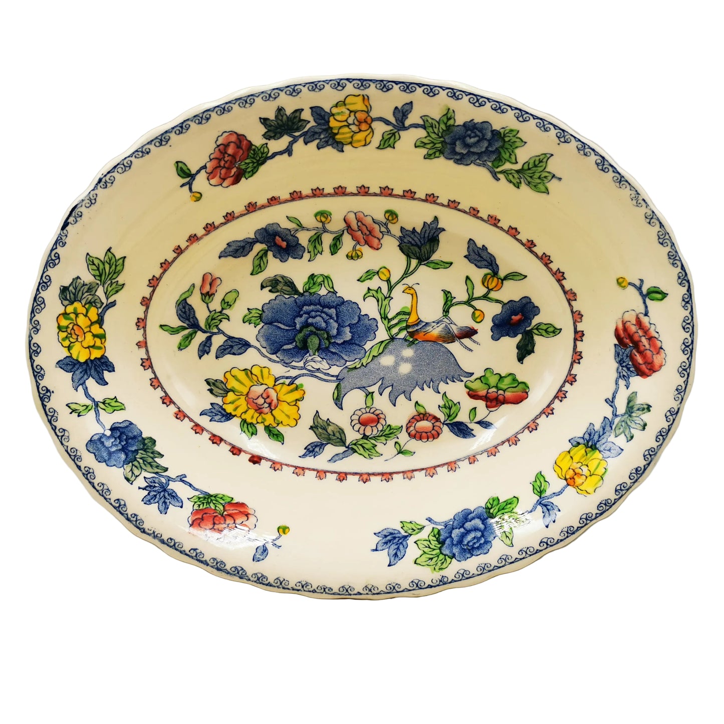 Masons-Ironstone-China-Regency-Plantation-Colonial-Oval-Serving-Bowl