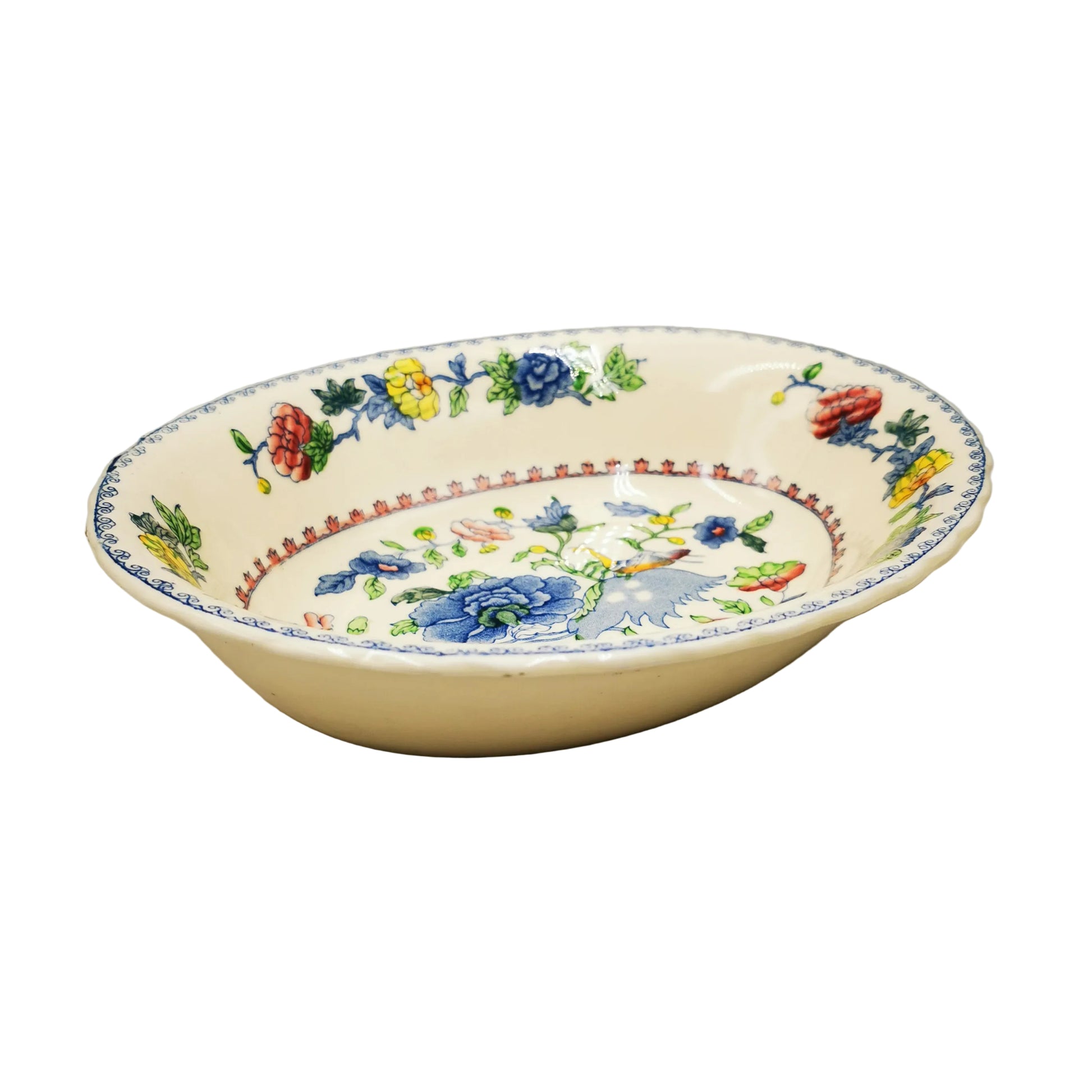 Masons-Ironstone-China-Regency-Plantation-Colonial-Oval-Serving-Bowl