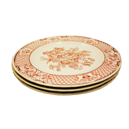 Masons-Ironstone-Red-&-White-Stratford-China-10.5-inch-Dinner-Plate