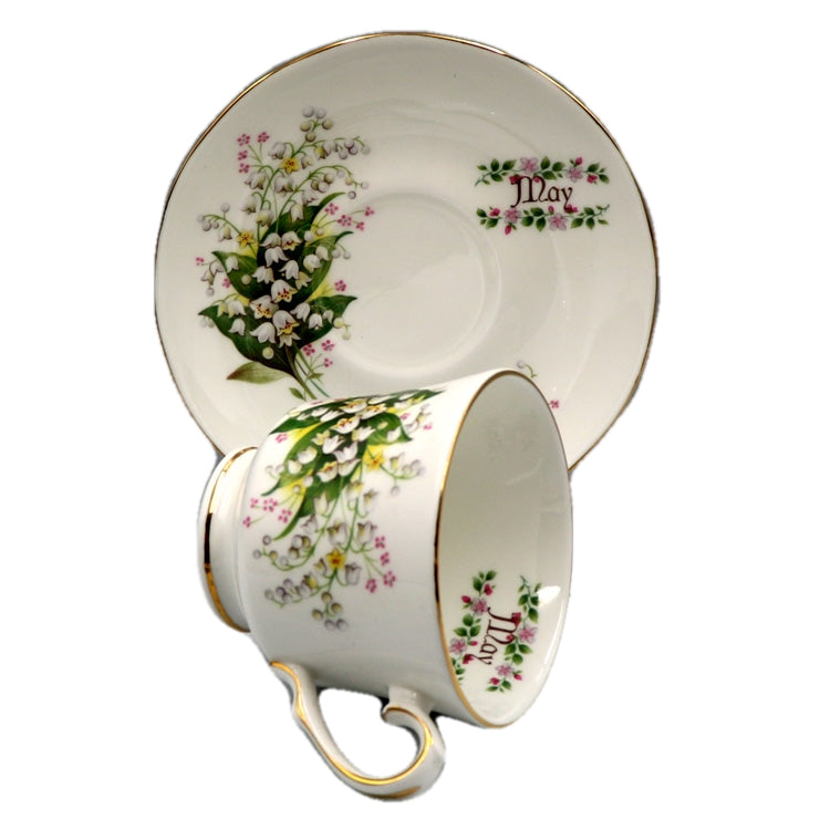 Duchess China Flowers of the Month May Teacup & Saucer