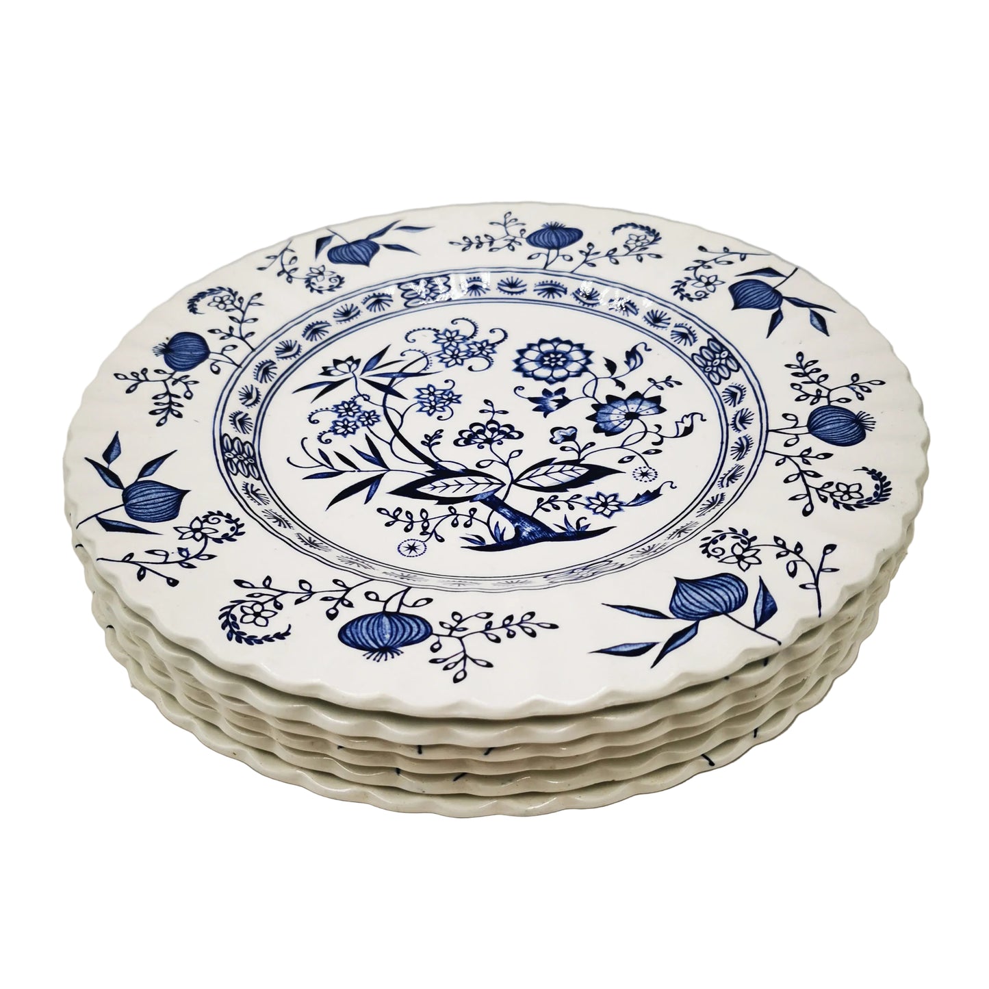 Meakin-Blue-Nordic-China-Ironstone-10-inch-Dinner-Plate