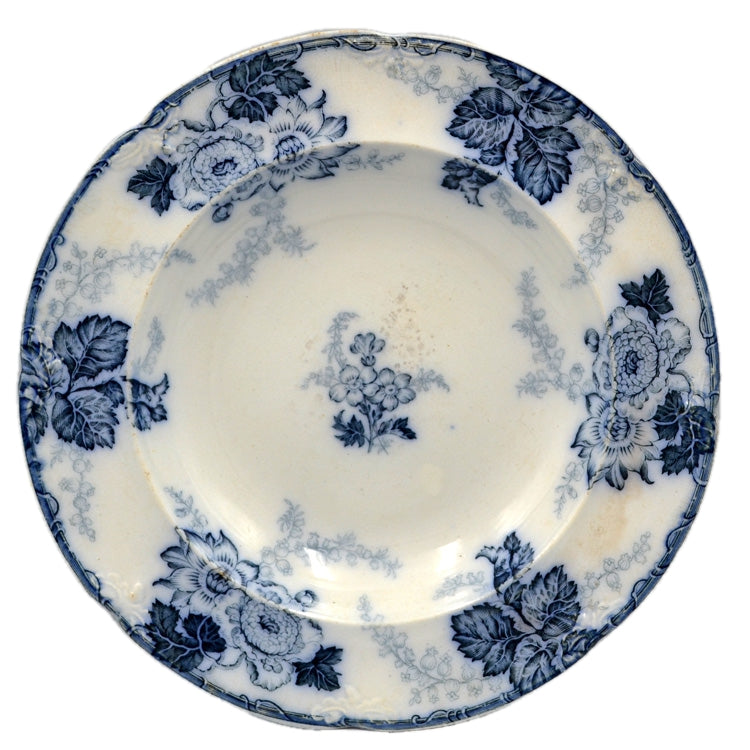 Antique Messina Blue & White Ironstone China Soup Plate – Vintage ...