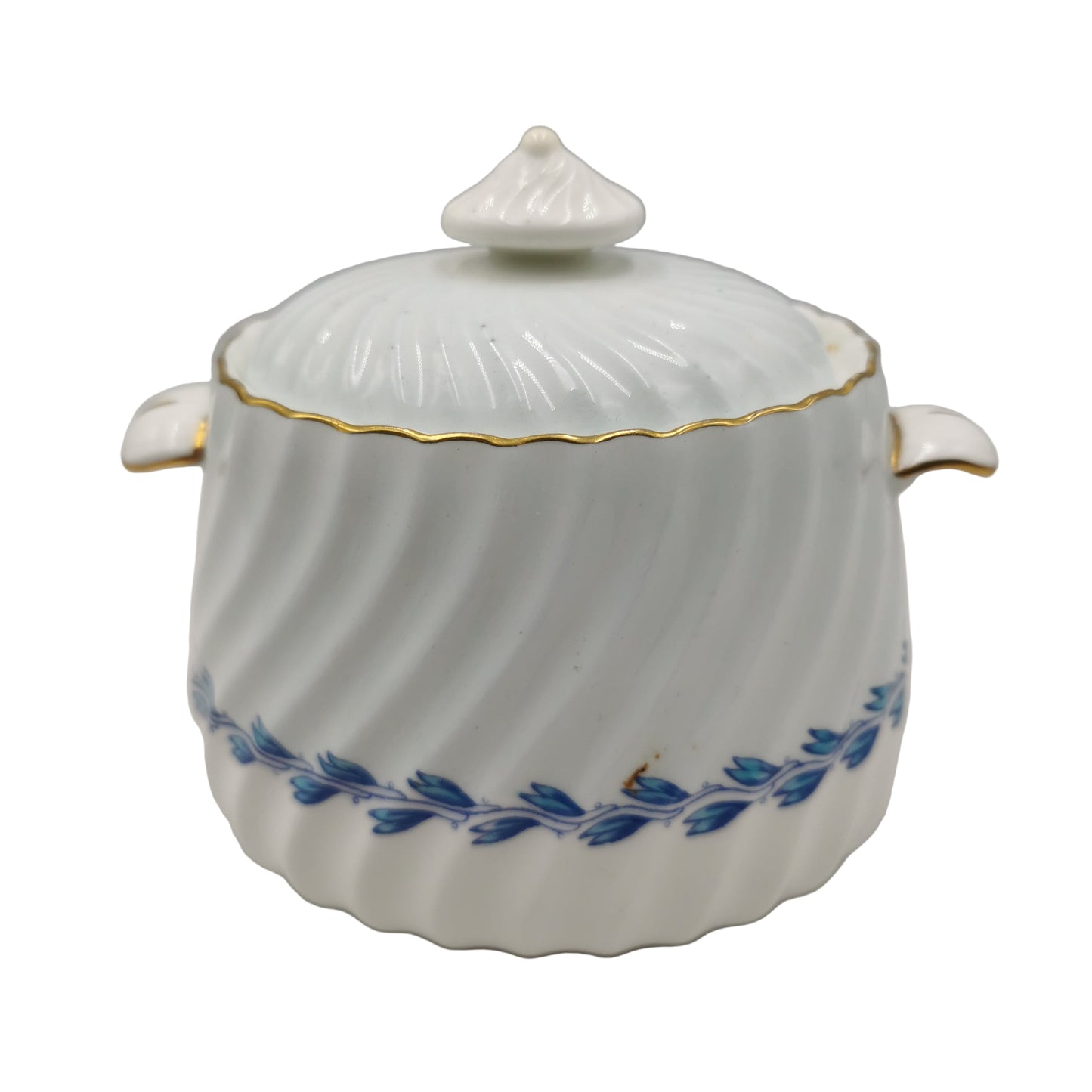 Mintons China Lidded Sugar Bowl in the blue Cheviot pattern S451