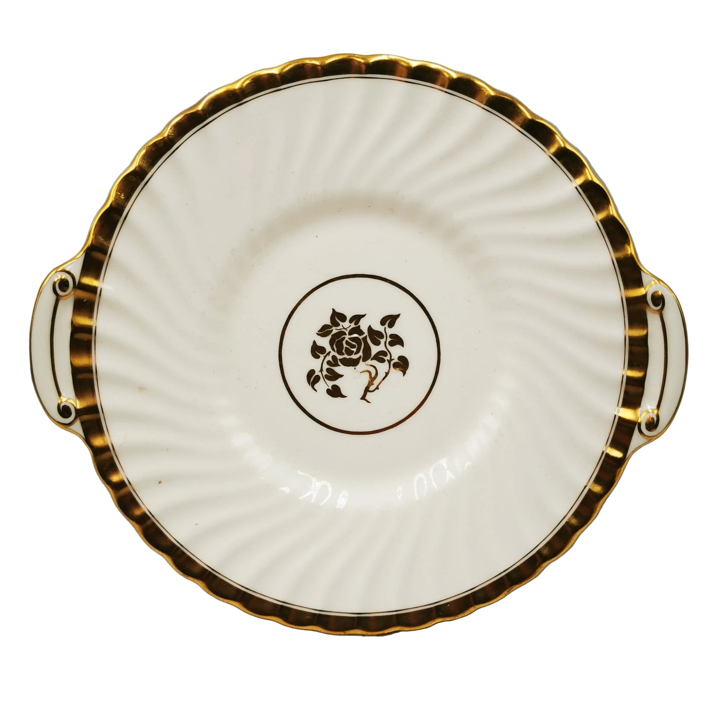 Mintons Gold Rose H4680 China Cake Plate
