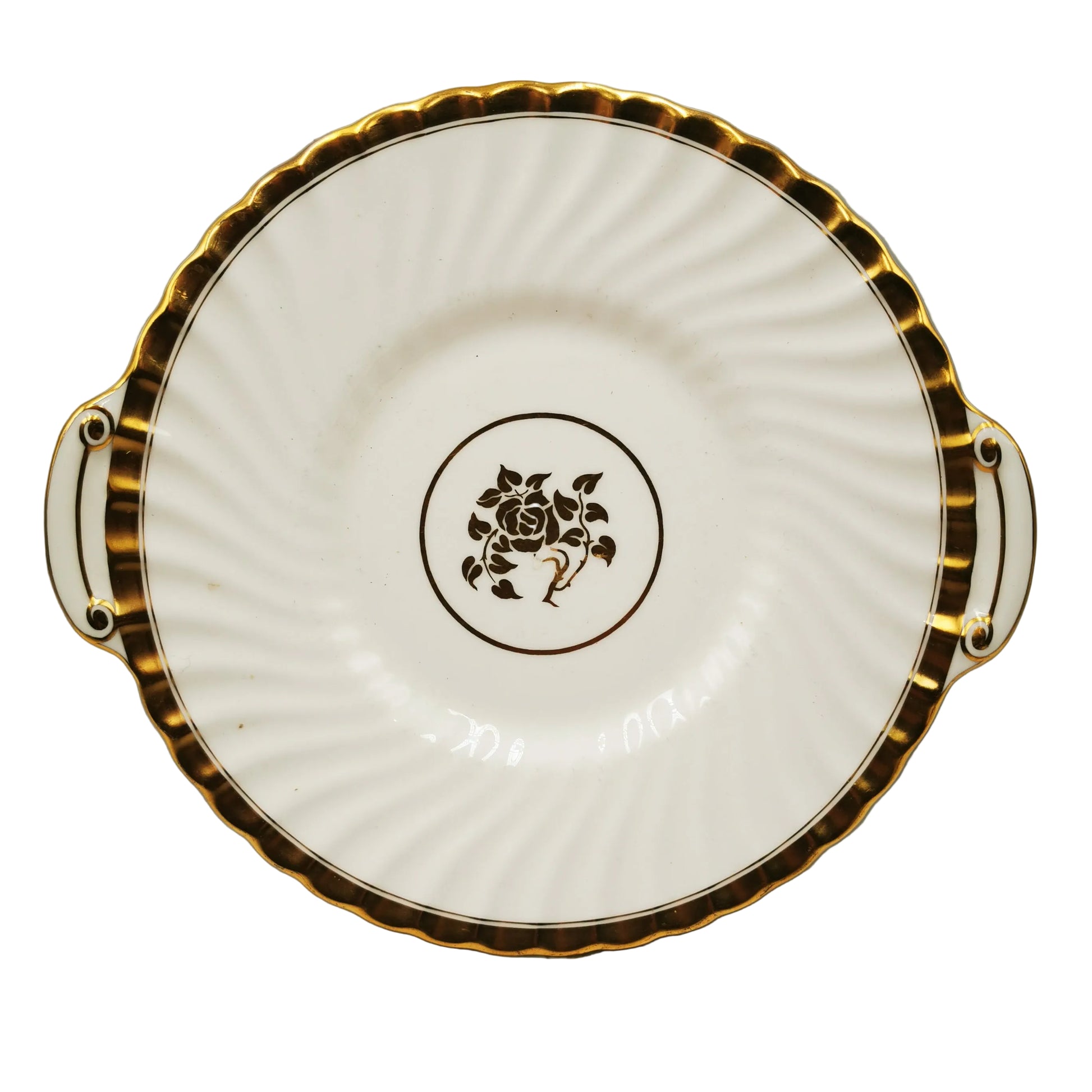 Mintons Gold Rose H4680 China Cake Plate