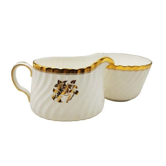 Mintons Gold Rose H4680 China Milk Jug and Sugar Bowl