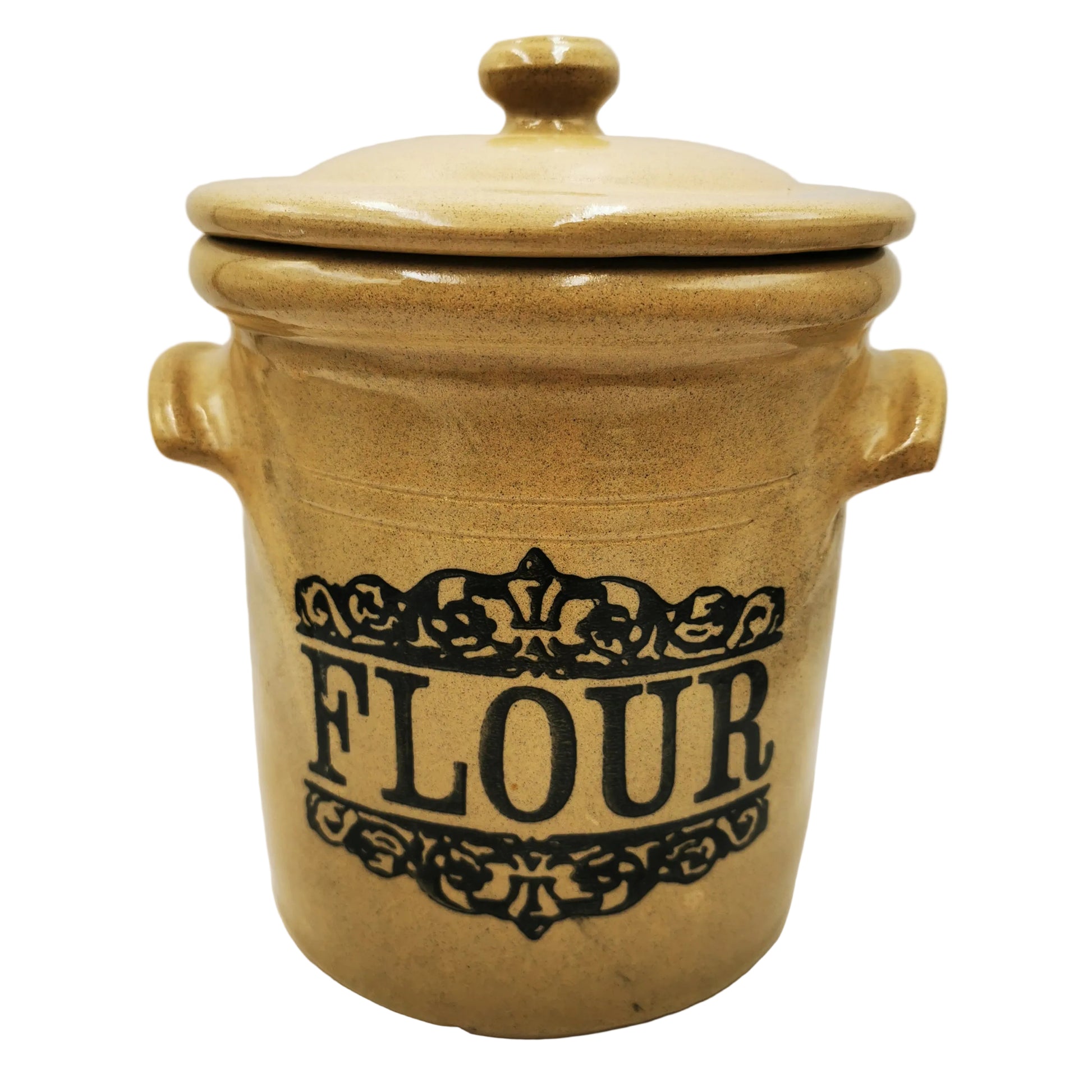 Moira Glazed Stoneware Flour Jar and Lid