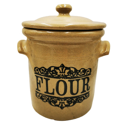 Moira Glazed Stoneware Flour Jar and Lid