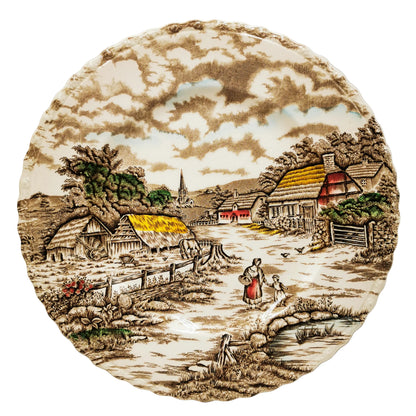 Myott China Rural Scene English Dinner Plate