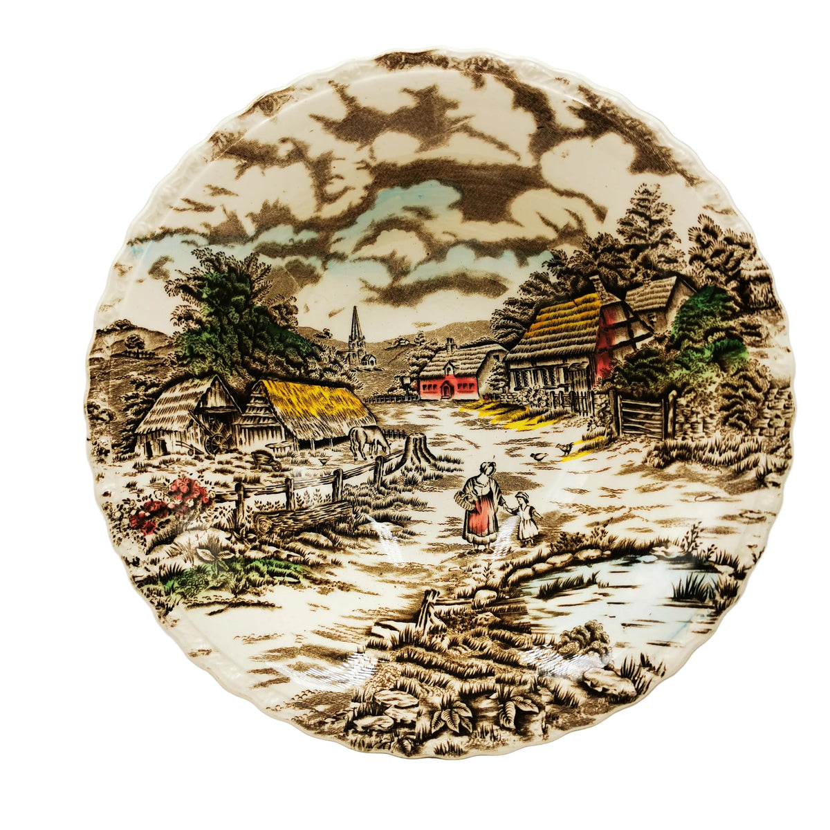 Myott-China-Rural-Scene-English-Serving-Bowl