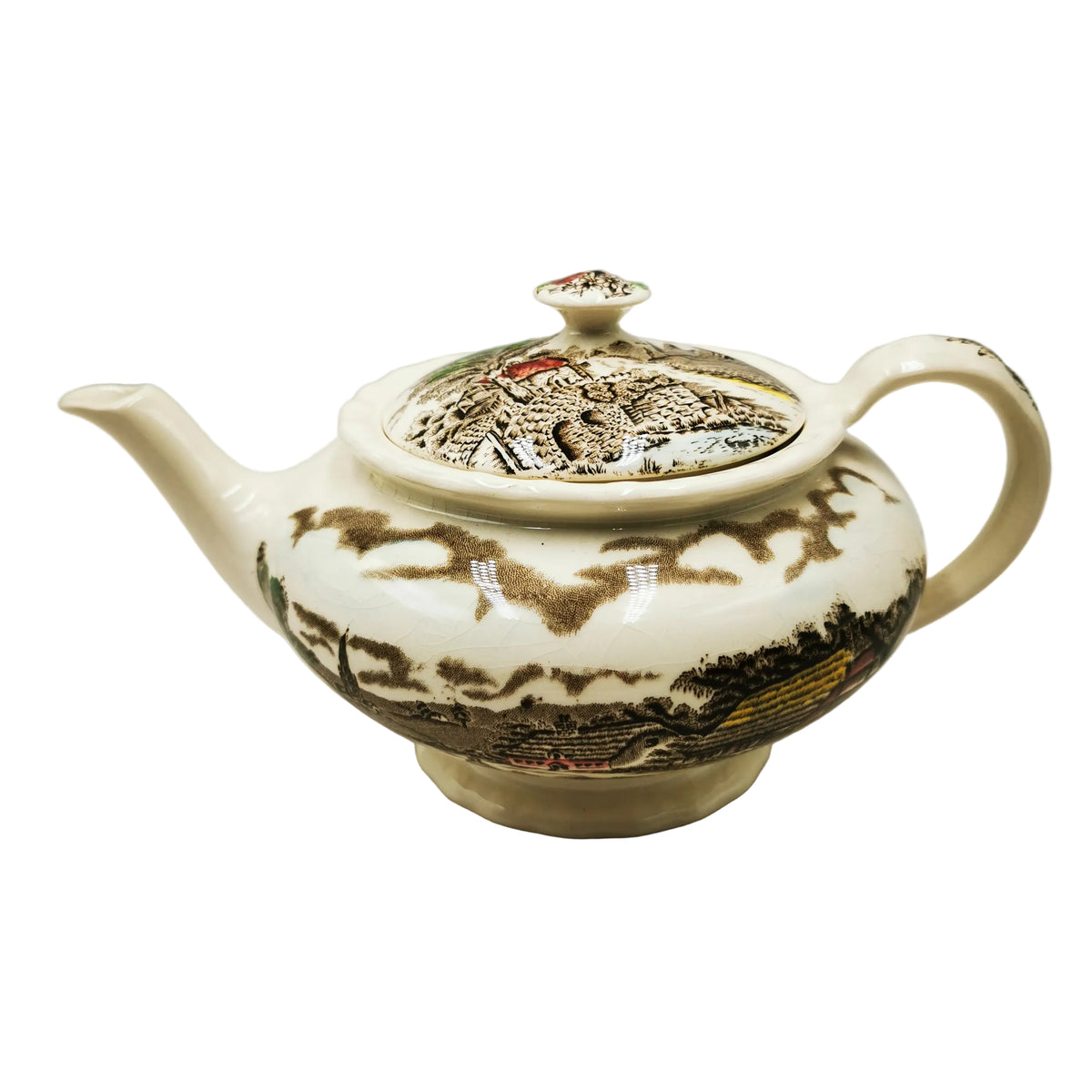 Myott China Rural Scene Teapot