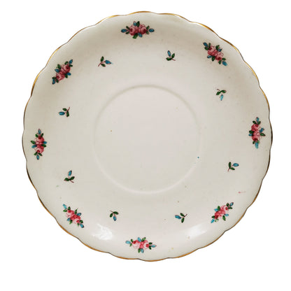 New Chelsea Pattern 1433 Pink Rose Bud Floral China Serving Plate