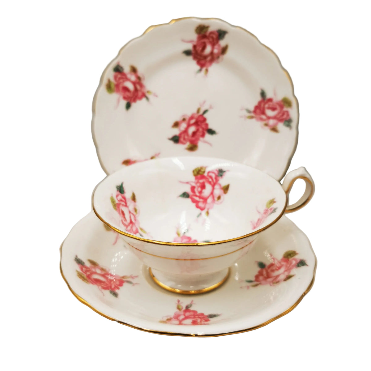 New-Chelsea-Pink-Cabbage-Rose-Floral-China-Open-Bowl-Teacup-Trio