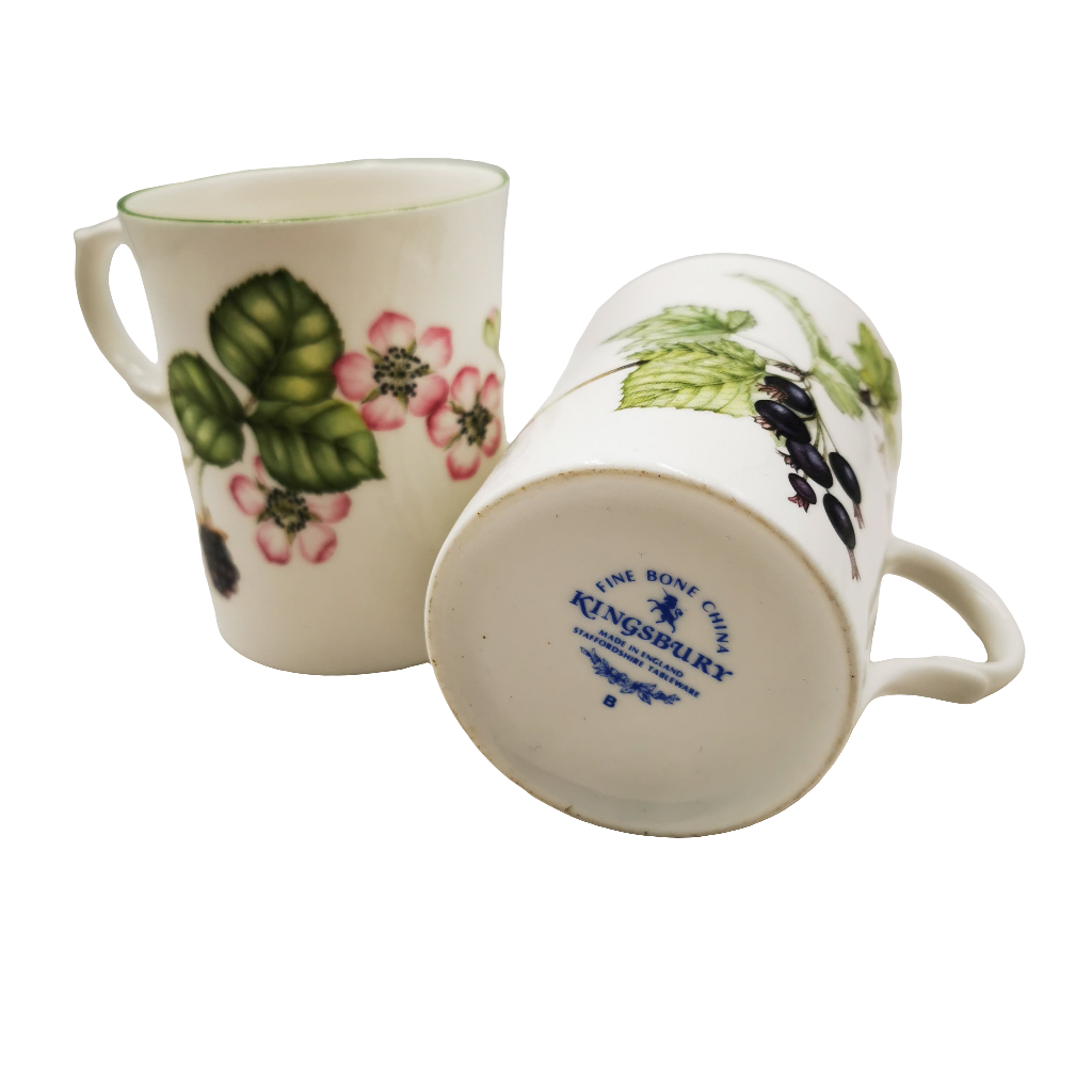 Pair of Kingsbury Fine Bone China Mugs