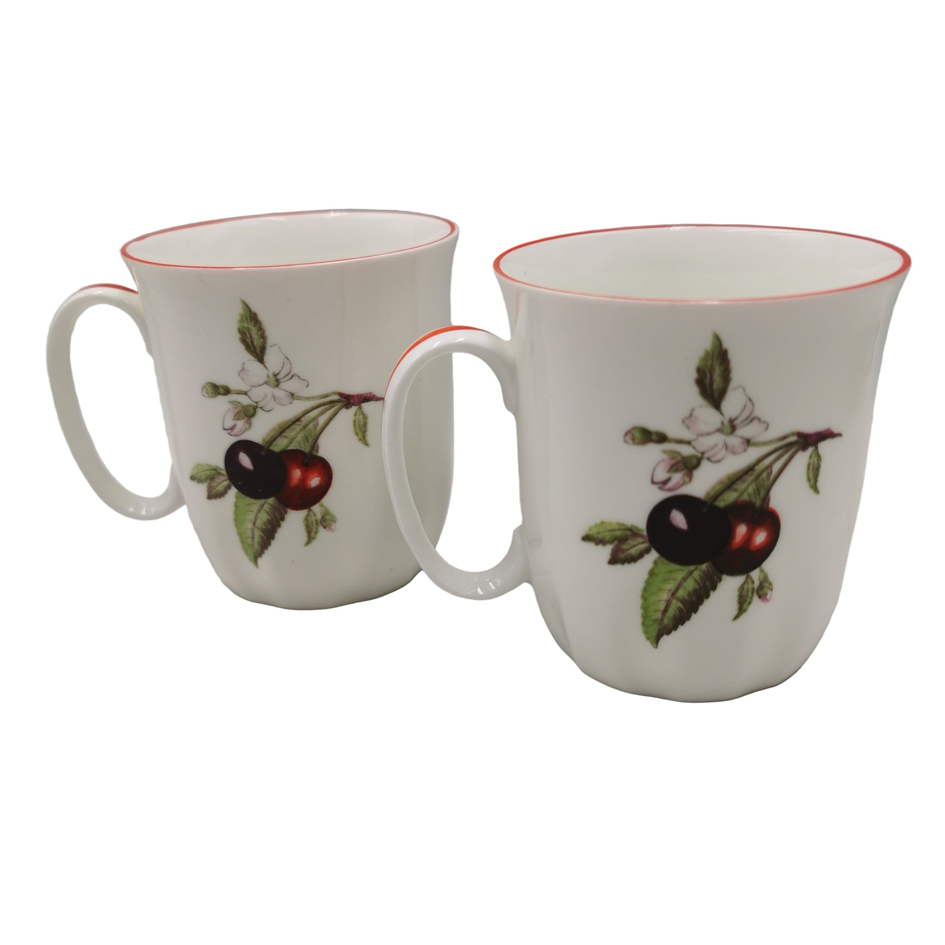 Pair of Springfield Morello Cherry Bone China Mugs