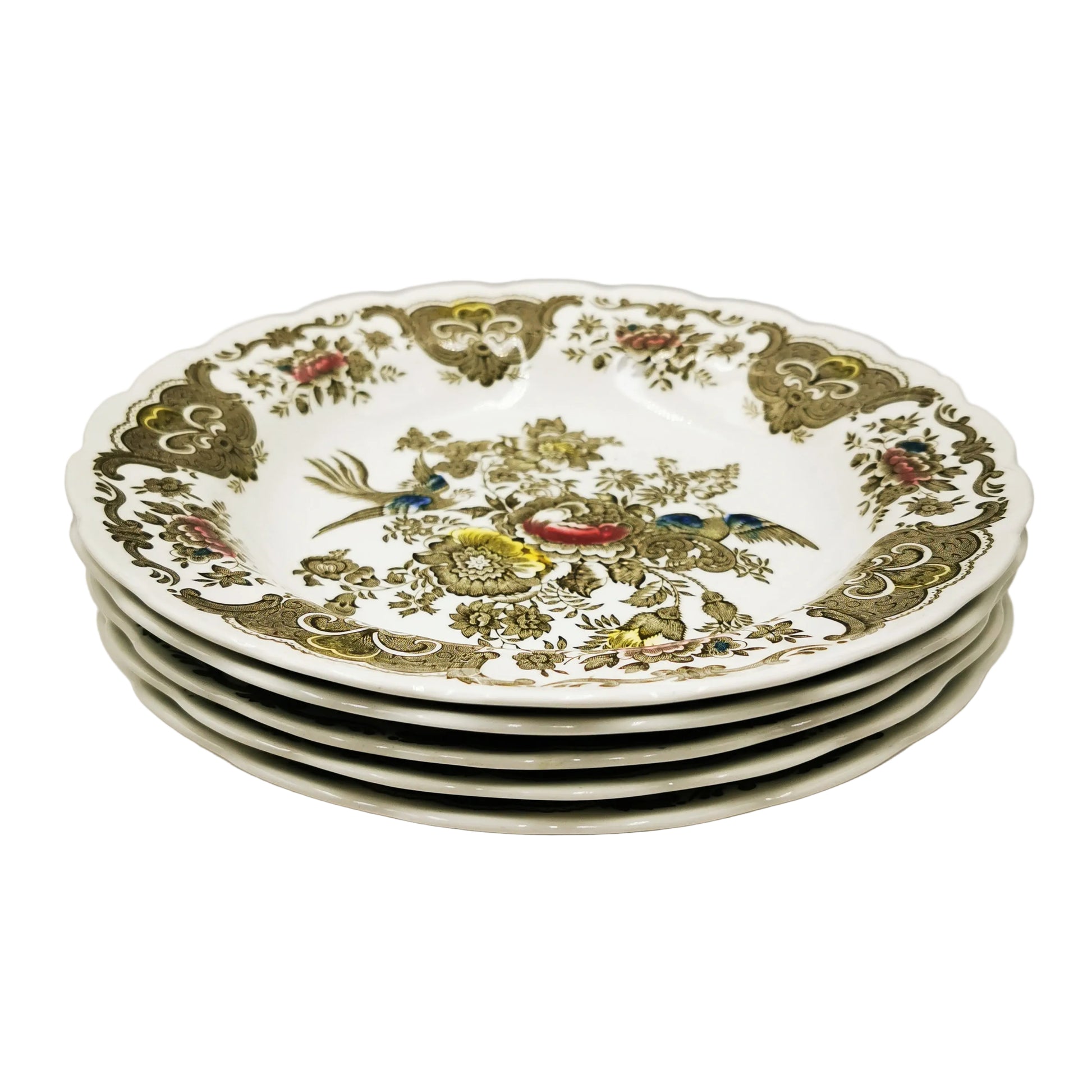 Ridgway-China-Windsor-Multi-Colour-Rimmed-Soup-Bowl