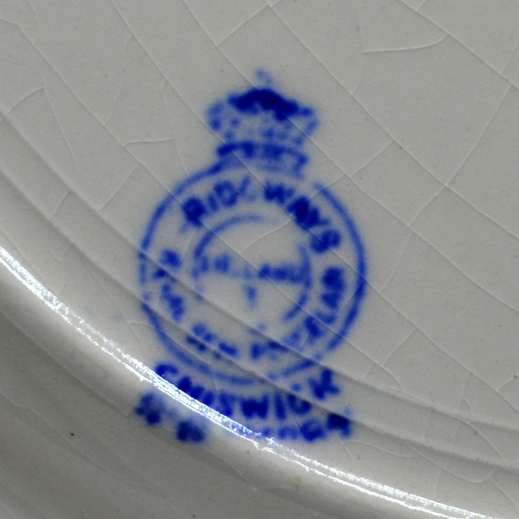 Antique Ridgway Chiswick Rd No 295284 Royal Semi Porcelain China Dessert Plate