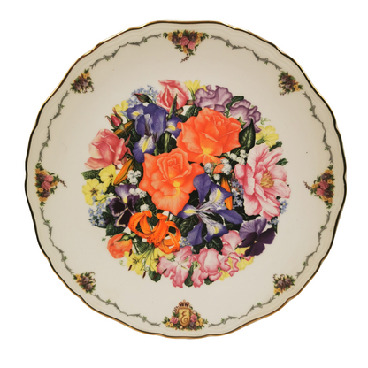 Royal Albert China The Queen Mother's Favourite Flowers Finale Plate