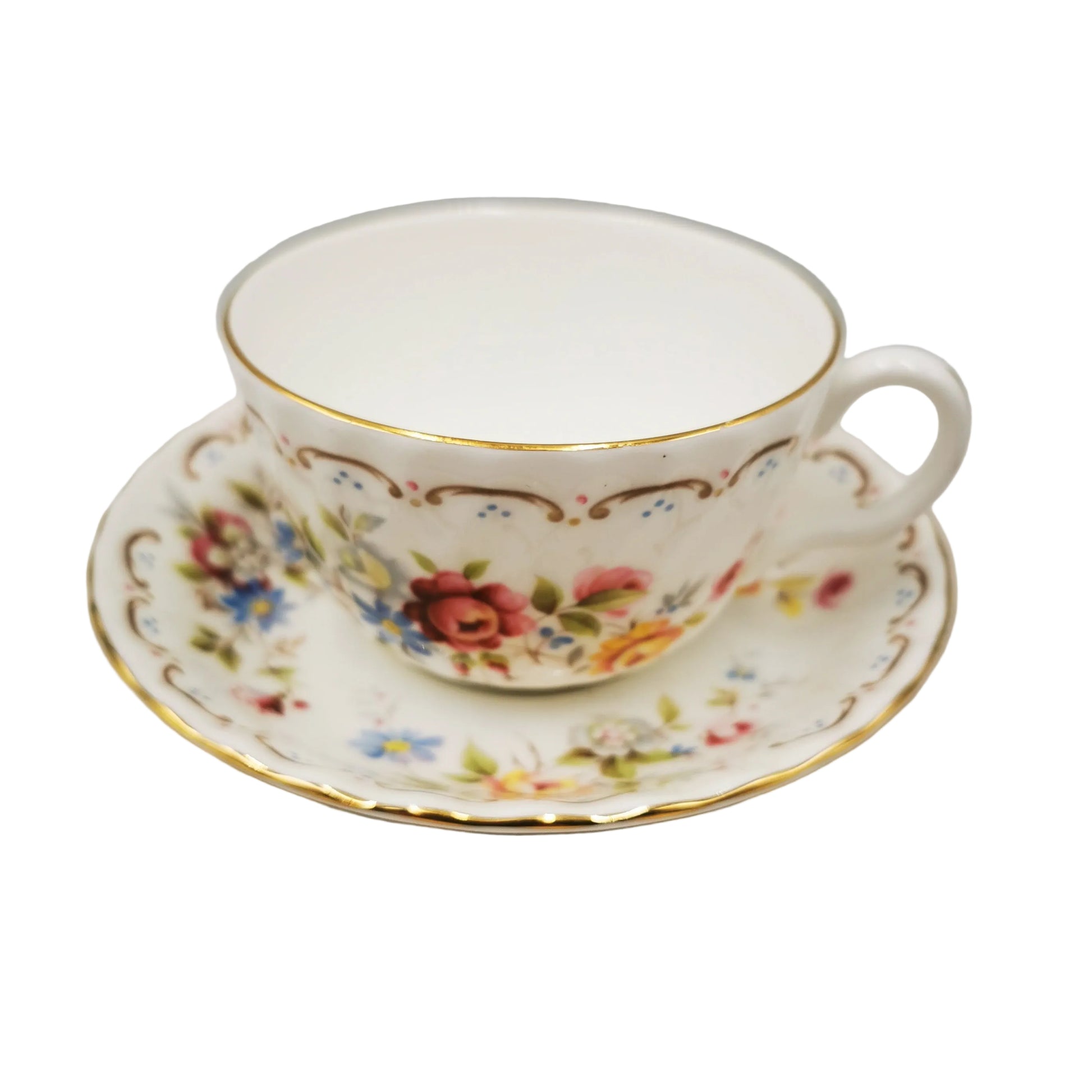 Vintage Royal Albert Jubilee Rose Bone China Teacup and Saucer