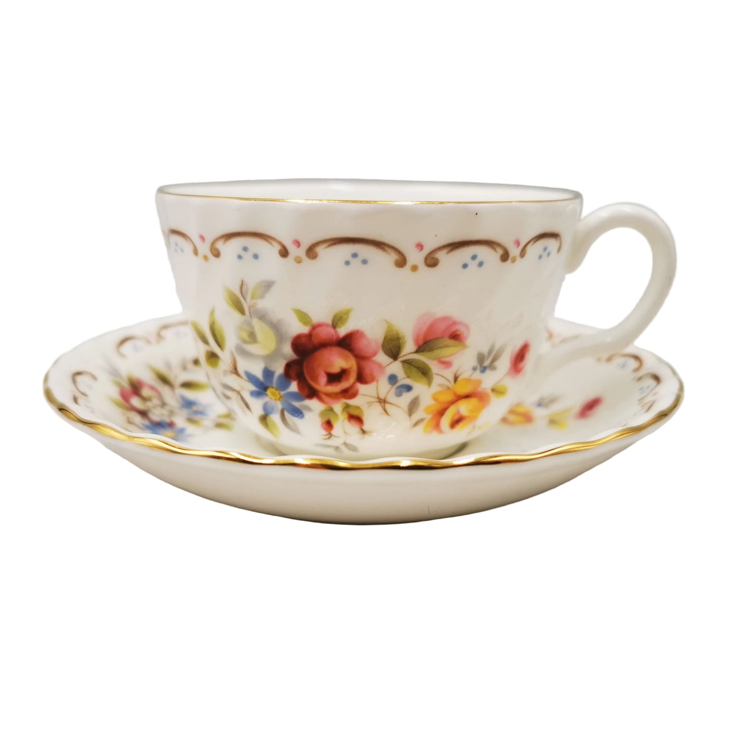 Royal-Albert-Jubilee-Rose-Bone-China-Teacup-and-Saucer